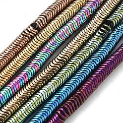 (52) Непрозрачная лаванда Гальванические нити из синтетических немагнитных гематитовых бусин, волнистый диск, разноцветные, 6x1 мм, отверстие : 0.9 мм, около 364 шт / нитка, 15.75'' (40 см)