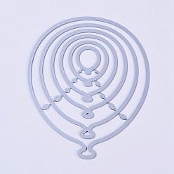 Матовый Платиновый Цвет Углеродистая сталь разрезает трафареты, для diy scrapbooking / фотоальбом, декоративная тисняющая бумажная карточка,  баллон, матовый цвет платины, 106x87.5x0.8 мм