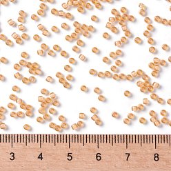 (391) Snowflake Lined Peach Luster TOHO Round Seed Beads, Japanese Seed Beads, (391) Snowflake Lined Peach Luster, 11/0, 2.2mm, Hole: 0.8mm, about 5555pcs/50g