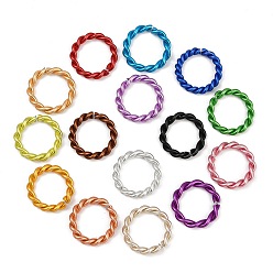 (52) Непрозрачная лаванда Алюминиевые быстроразъемные соединения, витое круглое кольцо, разноцветные, 24~24.5x3.5~4 мм, внутренний диаметр: 17~17.5 мм