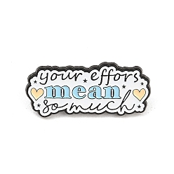 Разноцветный Ваши усилия очень много значат для меня, особенно эмалевые значки., булавки для лацканов из сплава для одежды рюкзака, чёрные, красочный, 14x31 мм