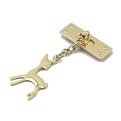 Золотой Металлические украшения в виде оленей, принадлежности для изготовления женских сумок, золотые, 7.4x4.2 см