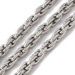 Нержавеющая Сталь Цвет Устойчивы к потускнению 304 цепи из нержавеющей стали, несварные, с катушкой, цвет нержавеющей стали, 8x6x2 мм
