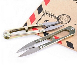 Нержавеющая Сталь Цвет Ножницы из нержавеющей стали, не тускнеющие, ремесленные ножницы, для рукоделия, шитье, цвет нержавеющей стали, 105x20 мм