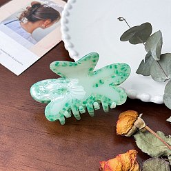 Аквамарин Заколки для волос в форме когтей из ацетата целлюлозы, аксессуары для волос для женщин и девочек, аквамарин, 84 мм