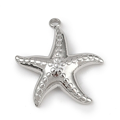 Нержавеющая Сталь Цвет 304 подвески из нержавеющей стали, очарование морской звезды, цвет нержавеющей стали, 21.5x20.5x3.5 мм, отверстие : 2 мм