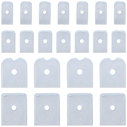 Белый 120шт 4 советы по разделке стилей, силиконовая заглушка, Подходит для поддерживающей полосы корректирующего белья / крышки концевой крышки цепи, белые, 0.7~1.2 см, 30 шт / стиль