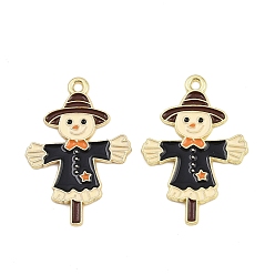 Другие Подвески из сплава с эмалью на тему благодарения, без кадмия и без свинца, золотой свет, пугало, 30.5x21x1.5 мм, отверстие : 1.6 мм