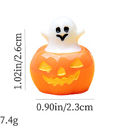 Тыква Хэллоуин скульптура из смолы украшения дисплея, для домашнего офисного стола, тыква, 23x26 мм