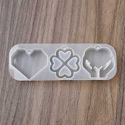Белый Силиконовые формы для ключей в форме сердца своими руками, формы для литья смолы, для уф-смолы, изготовление изделий из эпоксидной смолы, белые, 47x135x16 мм