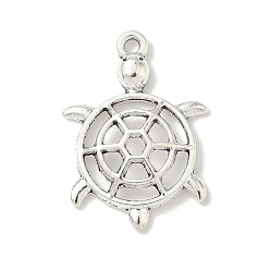 Turtle Подвески из сплава в тибетском стиле с морскими организмами, без кадмия и без свинца, античное серебро, черепаха, 24.5x18x3.5 мм, отверстие : 1.6 мм, 625 шт / 1000 г