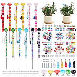 (52) Непрозрачная лаванда Наборы для самостоятельного изготовления садовых колышков для ящиков из смолы, акрила и стекла, разноцветные, 30x30 мм