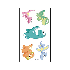 Dinosaur Съемные временные водостойкие татуировки, бумажные наклейки на тему животных, рисунок динозавра, 10.5x6 см