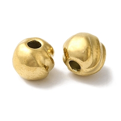 Золотой 304 из нержавеющей стали бусы, круглые, золотые, 6x5 мм, отверстие : 1.6 мм