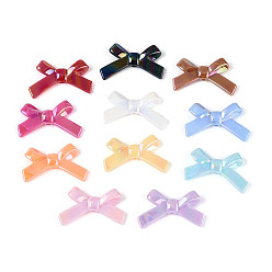 (52) Непрозрачная лаванда Непрозрачные акриловые бусины с УФ-покрытием, бантом, AB цвет, разноцветные, 20x34x6 мм, отверстие : 2 мм, Около 413 шт / 500 г