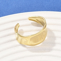 Настоящее золото 18K 304 из нержавеющей стали манжеты кольца, ионное покрытие (ip), реальный 18 k позолоченный, 10 мм