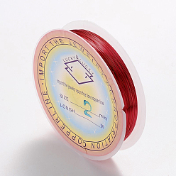 Темно-Красный Медная проволока, без никеля , темно-красный, 32 датчик, 0.2 мм, около 35 м / рулон