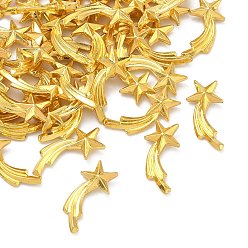 Звезда Кабошоны из сплава на космическую тематику, золотые, звезда, 8x17x3 мм