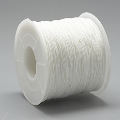 Белый Полиэфирные шнуры, белые, 0.5~0.6 мм, около 131.23~142.16 ярдов (120~130 м) / рулон