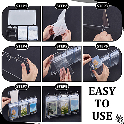 Прозрачный Акриловый календарь фотоальбом, настольная мини фото подставка, прозрачные внутренние страницы фотоальбомы с 26 карманами, прозрачные, 150x250x40 мм