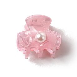 Pink Заколки для волос из пвх, розовые, 30x25 мм