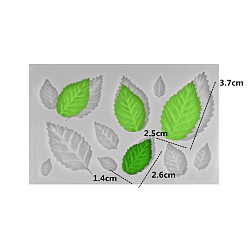 Лист Пищевые силиконовые формы, формы помады, для украшения торта поделки, цвет шоколада, конфеты, лист, 66x100x5 мм, Внутренний диаметр: 26x14 мм и 37x25 мм