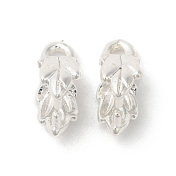 Серебро Ламелирование латуни, долговечный, без свинца и без кадмия, лист, серебряные, 9x4 мм, отверстие : 1.2 мм, штифты : 0.9 мм