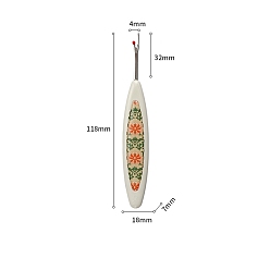 Оранжевый Пластиковый вспарыватель швов с цветочным узором, удобные вспарыватели стежков для шитья, инструменты для удаления нитей, оранжевые, 118x18x7 мм