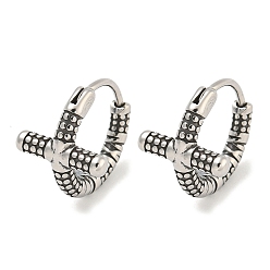 Античное Серебро 316 серьги-кольца из хирургической нержавеющей стали, кольцо, античное серебро, 14.5x12 мм