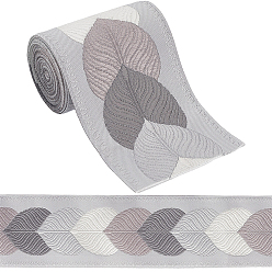 Серый 3м полиэстеровая жаккардовая лента в виде листьев для аксессуаров одежды, серые, 2-7/8 дюйм (73 мм), 3м / комплект