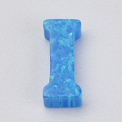 Letter I Синтетические опаловые прелести, letter.i, 9.5x4x2.5 мм, отверстие : 0.8 мм