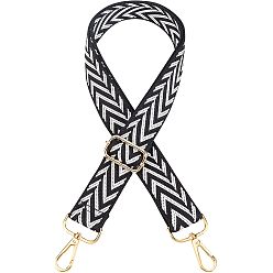 Золотой Регулируемый ремешок из хлопка, с поворотными застежками из легкого золотого сплава, для аксессуаров для замены сумок, золотые, 80~140x3.7x1 см