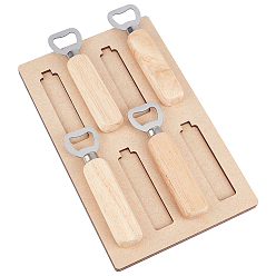 пшеница Подставка для открывалки для бутылок из МДФ, прямоугольные, цвет пшеницы, 270x170x10 мм