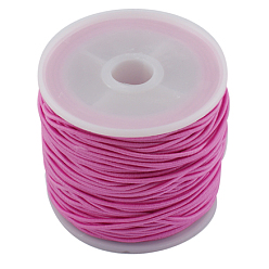 Hot Pink Elastic Cord, Hot Pink, 1mm, about 22.96 yards(21m)/roll