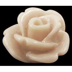 Персиковый Слойка Кабошоны из смолы, цветок, розовые, 10x6.5 мм