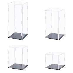 Mixed Color 4 Set 4 Style Acrylic Display Box, for Model Toy Display, Mixed Color, 1 set/style