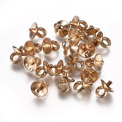 Light Gold Кубок пластиковый кубик жемчужина, за половину пробурено бисера, золотой свет, 6.5x6 мм, отверстия: 2 мм, штифты: 1.4 мм