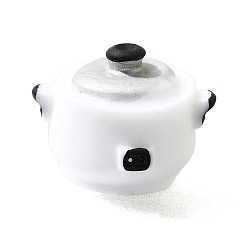 Белый Миниатюрные украшения из смоляной электроплиты, аксессуары для домашнего кукольного домика с микро-ландшафтом, притворяясь опорными украшениями, белые, 23x20x17 мм