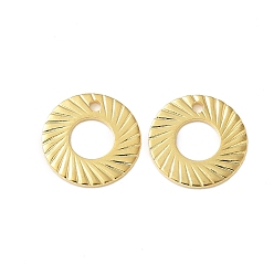 Золотой 201 прелести нержавеющей стали, пончики, золотые, 10x0.5 мм, отверстие : 1 мм