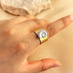 Shell Shape 304 открытые манжеты из нержавеющей стали, реальный 18 k позолоченный и цвет нержавеющей стали, раковина, регулируемый: 19мм, раковина: 13x10.3 мм