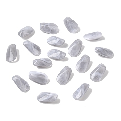 Серый Непрозрачные акриловые бусины, имитация драгоценных камней, самородки, два тона, граненые, серые, 24.5x14.5x10.5 мм, отверстие : 1.6 мм, 322 шт / 500 г