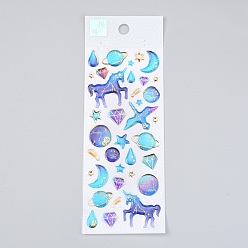 Единорог Наклейка из эпоксидной смолы, для скрапбукинга, дневник путешествий, рисунок единорога, 0.5~3.65x0.5~3.8 см