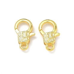 Золотой Сплав застежками когтя омара, долговечный, стойки покрытие, золотые, 15x9x4 мм, отверстие : 1.6 мм