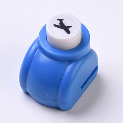 Случайный Цвет Пластиковые наборы для пунша для скрапбукинга и бумажных промыслов, бумажные формочек, самолет, случайный один цвет или случайный смешанный цвет, 33x26x32 мм