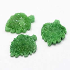 Натуральный Агат Натуральный druzy агата кабошоны, окрашенные, лист, 16x12x2 мм