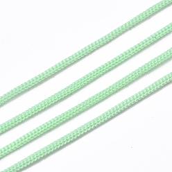 Aquamarine Polyester Cords, Aquamarine, 0.8mm, about 131.23~142.16 yards(120~130m)/roll