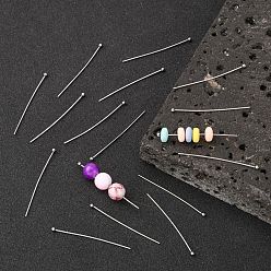 Stainless Steel Color 304 Stainless Steel Ball Head Pins, Stainless Steel Color, 40x0.7mm, 21 Gauge, Head: 2mm