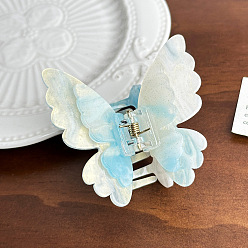 Светло-Голубой Акриловые заколки для волос в форме бабочки, аксессуары для волос для женщин и девочек, Небесно-голубой, 62 мм