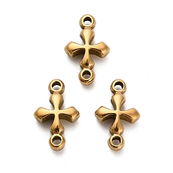 Золотой 304 подвески из нержавеющей стали, перекрестные ссылки, ионное покрытие (ip), золотые, 14.5x9x4 мм, отверстие : 1.5 мм