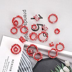 Красный 10 пары силиконовых ушных вкладышей, колонка, ушные тоннели, красные, 6~25 мм